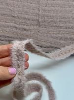 Тесьма отделочная твидовая пушистая (эффект травки) с люрексом ш 20мм 1 м