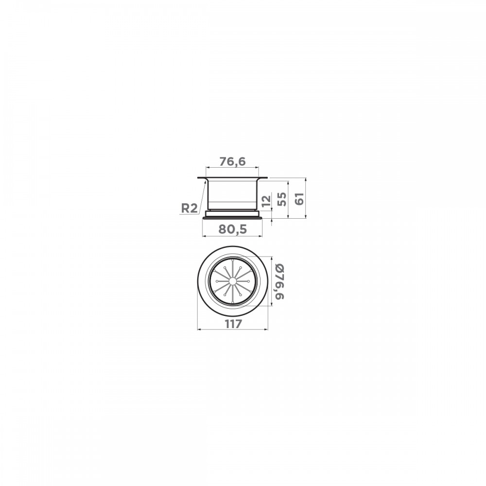 Сменная горловина Omoikiri NA-04 GM