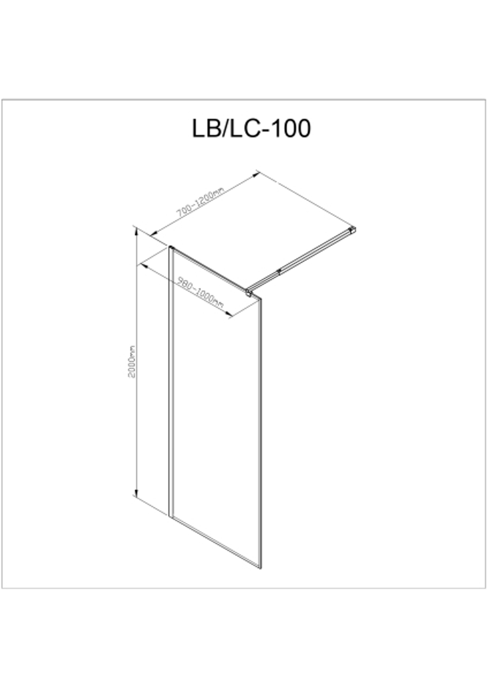 Душевая перегородка AvaCan LC 100