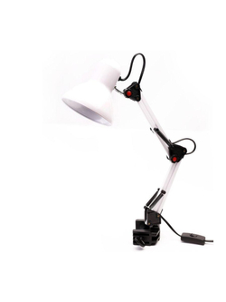 Светильник настольный UF-312P С01 230В 60Вт струбцина бел. Ultraflash 12894