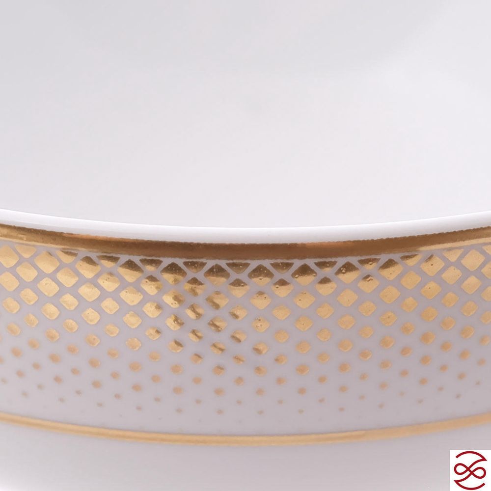 Набор салатников Falkenporzellan Deluxe Shape - Rio White Gold 13 см (6 шт)