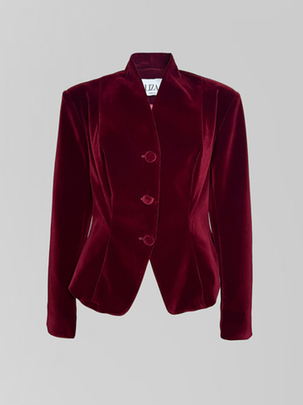 Жакет LIZA 4444 замшевый приталенный на пуговицах