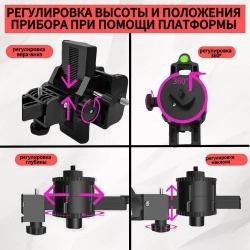 Распорная телескопическая штанга для лазерного уровня 0.8-4 метра