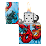 Зажигалка Zippo Dragon Design с покрытием White Matte
