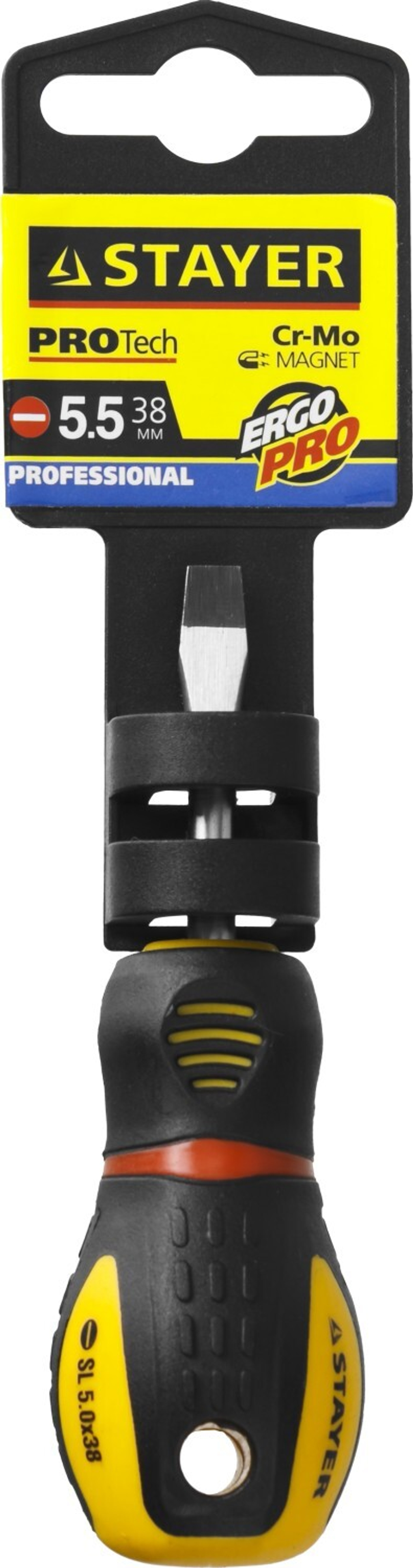 STAYER ProTech, SL5 x 38 мм, слесарная отвертка, Professional (25131-05-38)