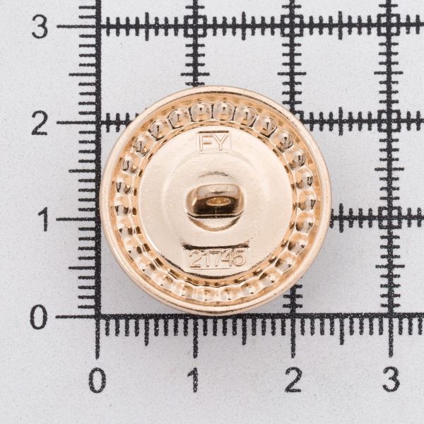 Пуговицы металл на ножке 36L=23 мм, Gold (золотой), 10 шт, MP15