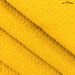 Вафельное полотно гладкокрашеное цв.Желтый | ш.150 см | 240 г/м² | хлопок-100%