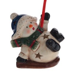 GAEM Украшение новогоднее "Снеговик" с подсветкой 2, L7 W5 H7 см, 2в.