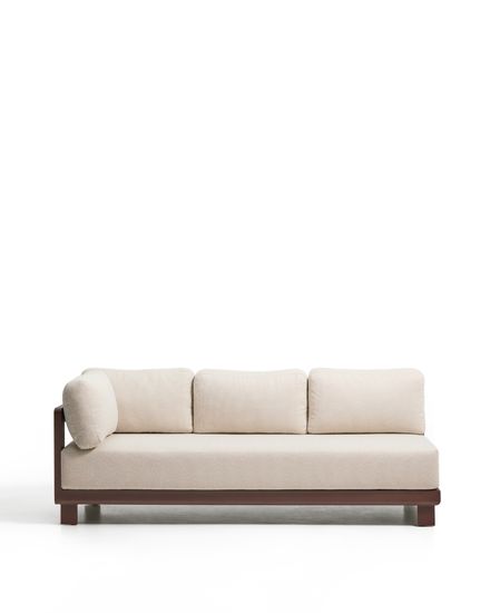 Трехместный диван Nerano из коричневого алюминия, 208 см