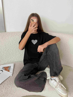 Футболка для девочки сердце