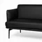 Диван Bisq, 211 см, черная кожа