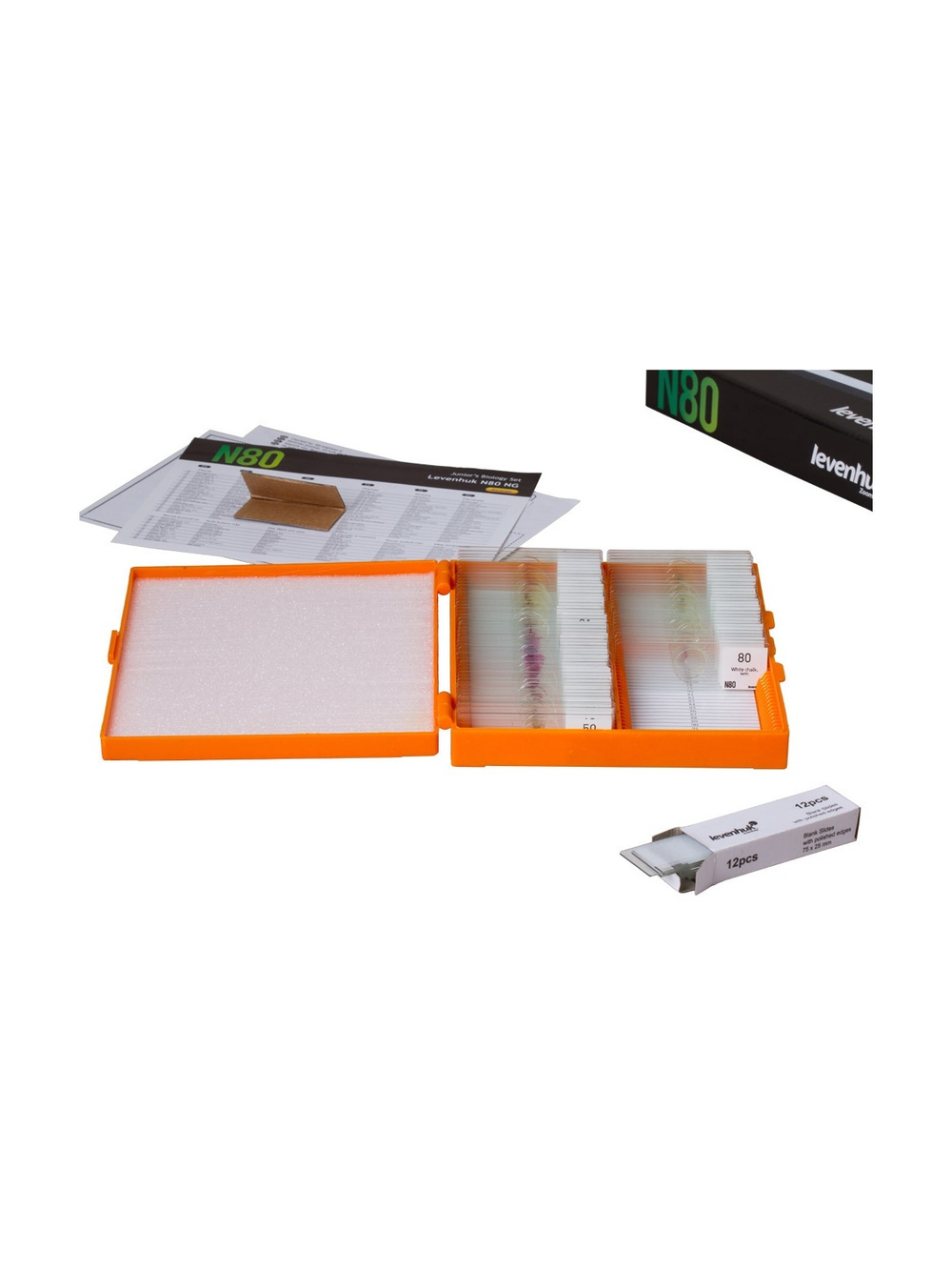 Набор микропрепаратов Levenhuk N80 NG «Увидеть все!»