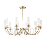 SL1400.303.10 Люстра подвесная ST-Luce Латунь/Латунь, Прозрачный E14 10*40W ИЛЛЮМИА