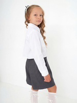 Рубашка укороченная, белая