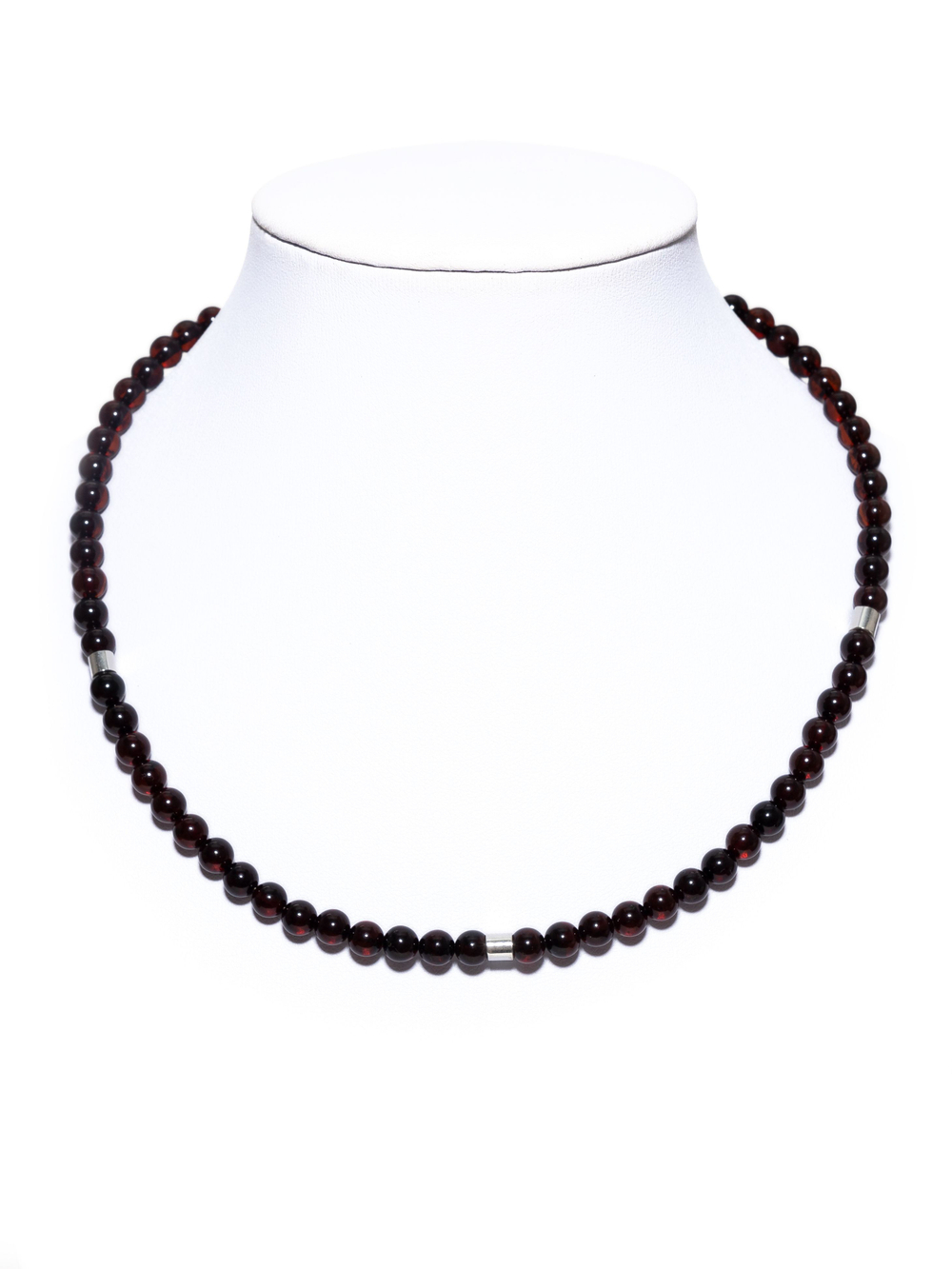 Чокер из серебра 925 и цельного янтаря, длина 39-42 см. Чокер ручной работы из Калининграда