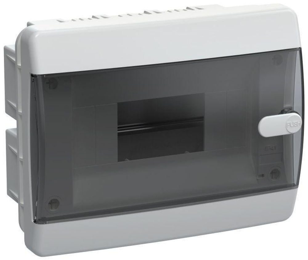 Щит пласт.. ЩРВ-П-8 IP41 черн. пр. дв. IEK UNION Compact