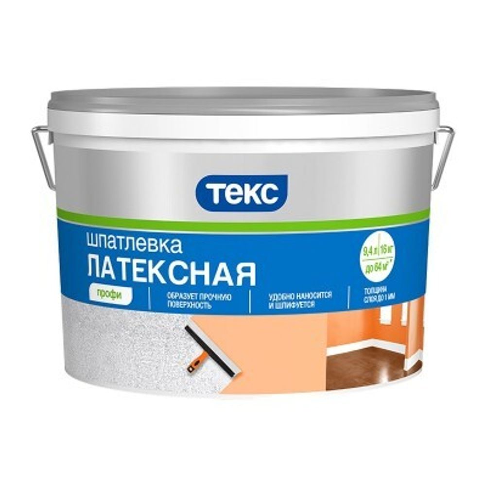 Шпатлевка Профи 16кг латексная ведро Текс