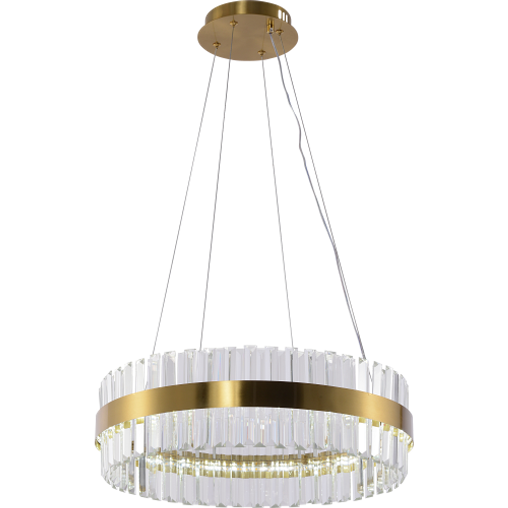 Люстра Rivoli Gwinnett 6193-201 подвесная светодиодная LED 3000-6300К 112 Вт с пультом | Хрусталь