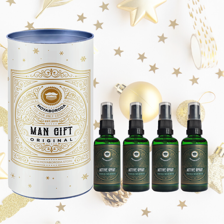 КУРС Активаторов для роста волос/бороды/усов/бровей MOYABORODA "RENAISSANCE-NY" (органик, с Capixyl 5% в тубусе). (4 x 50мл.)