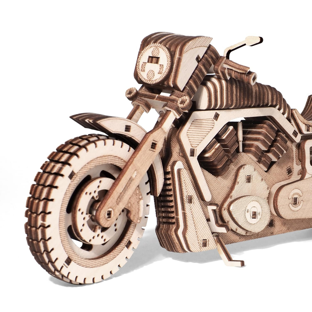 Деревянный конструктор Мотоцикл Гроза дорог (DROVO)