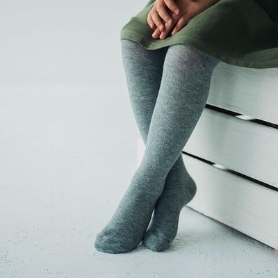 Plain tights - Gray Melange