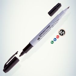 095143 Crown Маркер перманентный двухсторониий MULTI MARKER TWIN, ЧЕРНЫЙ пулевидный 2мм/1мм (P-800W)