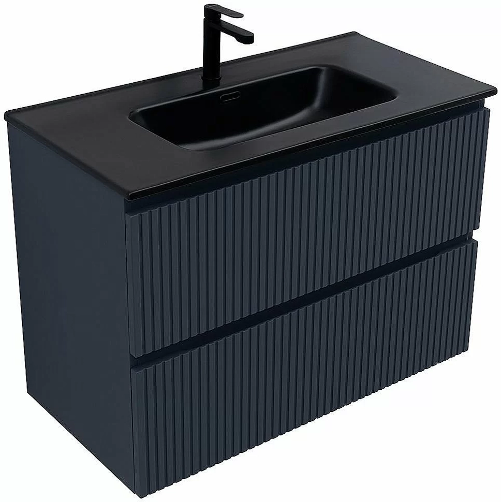 Тумба с раковиной Aquanet Джейн (Flat) 335430/329256 90 маренго
