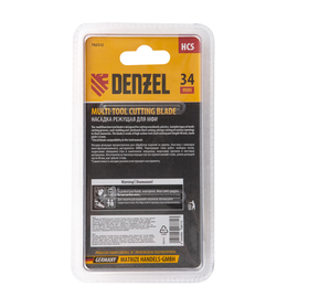 Насадка для МФИ режущая пазовая прямая, HCS, по дереву, 34 х 1.4 мм, мелкий зуб Denzel 782312