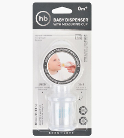 Дозатор Happy Baby с мерным стаканчиком-колпачком для введения жидкостей