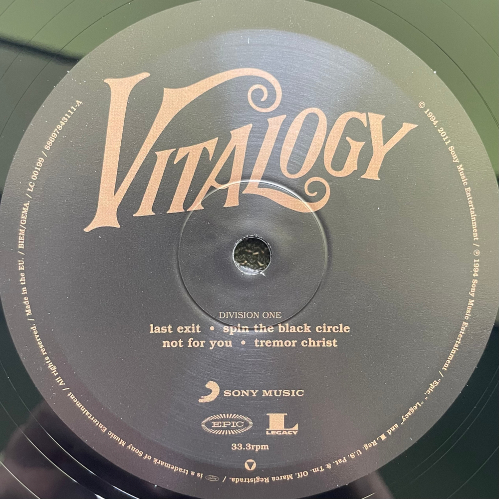Pearl Jam ‎– Vitalogy 2LP (Европа 2011г.)
