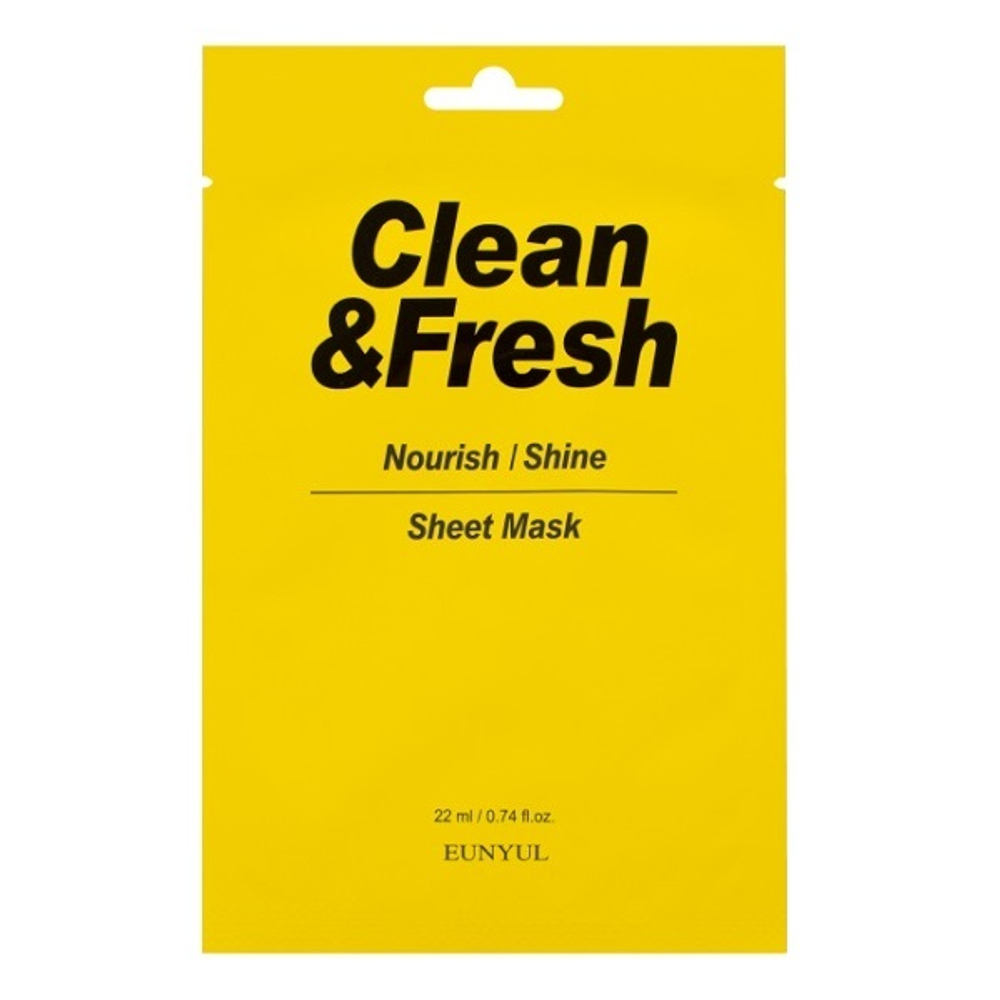 Маска тканевая для питания и сияния кожи Eunyul Clean&Fresh Nourish Shine Sheet Mask