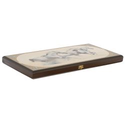 GAEM Игра настольная 2 в 1 ( шашки, нарды) "Белые лошади", L50 W25 H3 см