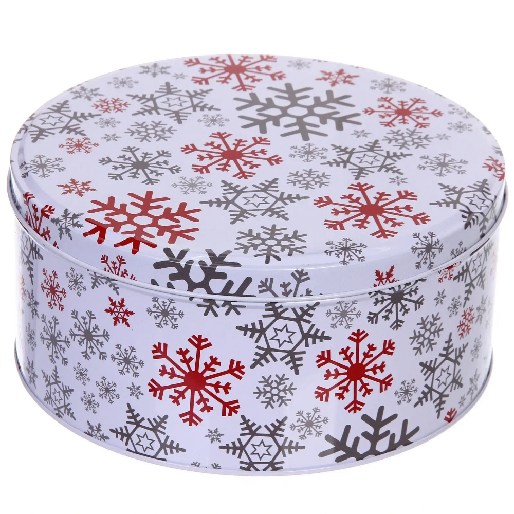 Банка жестяная «Снежинка» 2700мл 19,8*9см