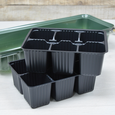 Парник мини для рассады 12 ячеек 40см (зеленый)