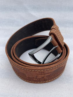 Ремень Оружие победы - танки коричневый