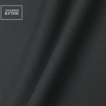 Черная костюмно-плательная шерстяная ткань с эластаном