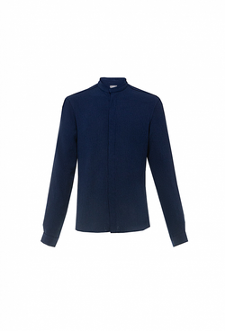 Рубашка с длинным рукавом синяя 03-03-23 SS men