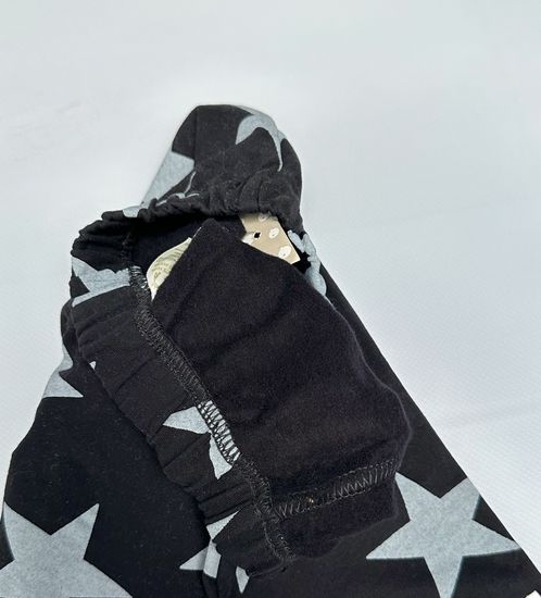 Брюки из футера "Звезды" черные