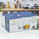 Набор стаканов для виски "Larus" 6шт 320мл, отводка золотом