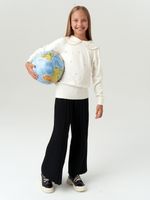 Джемпер для девочки с длинным рукавом AT977-1 молочный