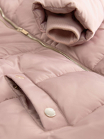 Пальто стеганое утепленное с капюшоном для девочки Next Q81-857, Розовый