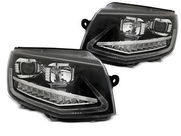 Передние фары Tube Light для Volkswagen T6 (15-19) динамические черные