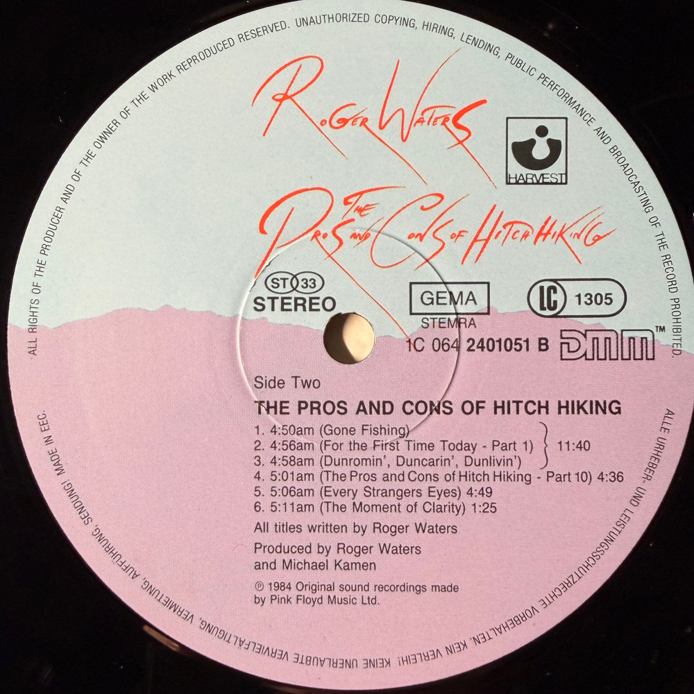 Roger Waters – The Pros And Cons Of Hitch Hiking (Европа 1984г.) Т