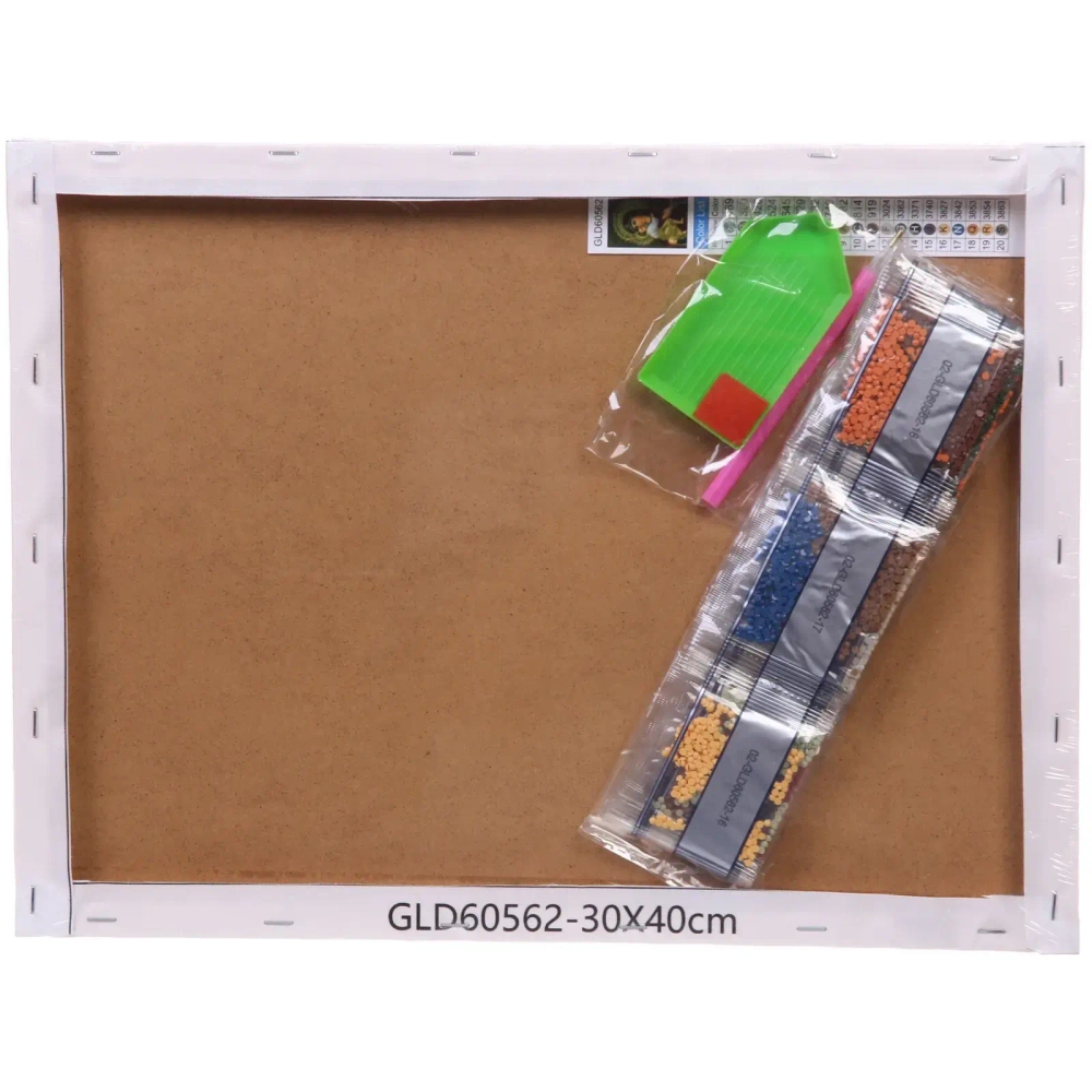 Алмазная мозаика на подрамнике с полным заполнением»МИР ЯРКИХ КРАСОК», икона 2, 30*40см