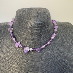 Чокер "Фиалковый свет" с аметистом