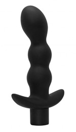 Чёрный анальный вибромассажёр Naughty - 14,5 см.