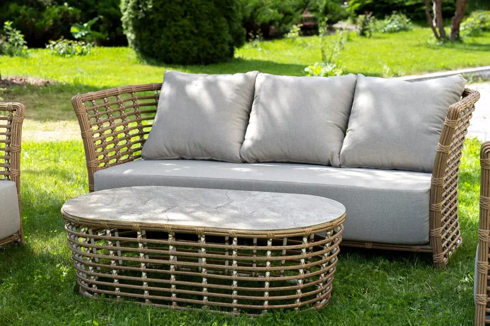 "Валенсия" лаунж-зона из искусственного ротанга, цвет соломенный