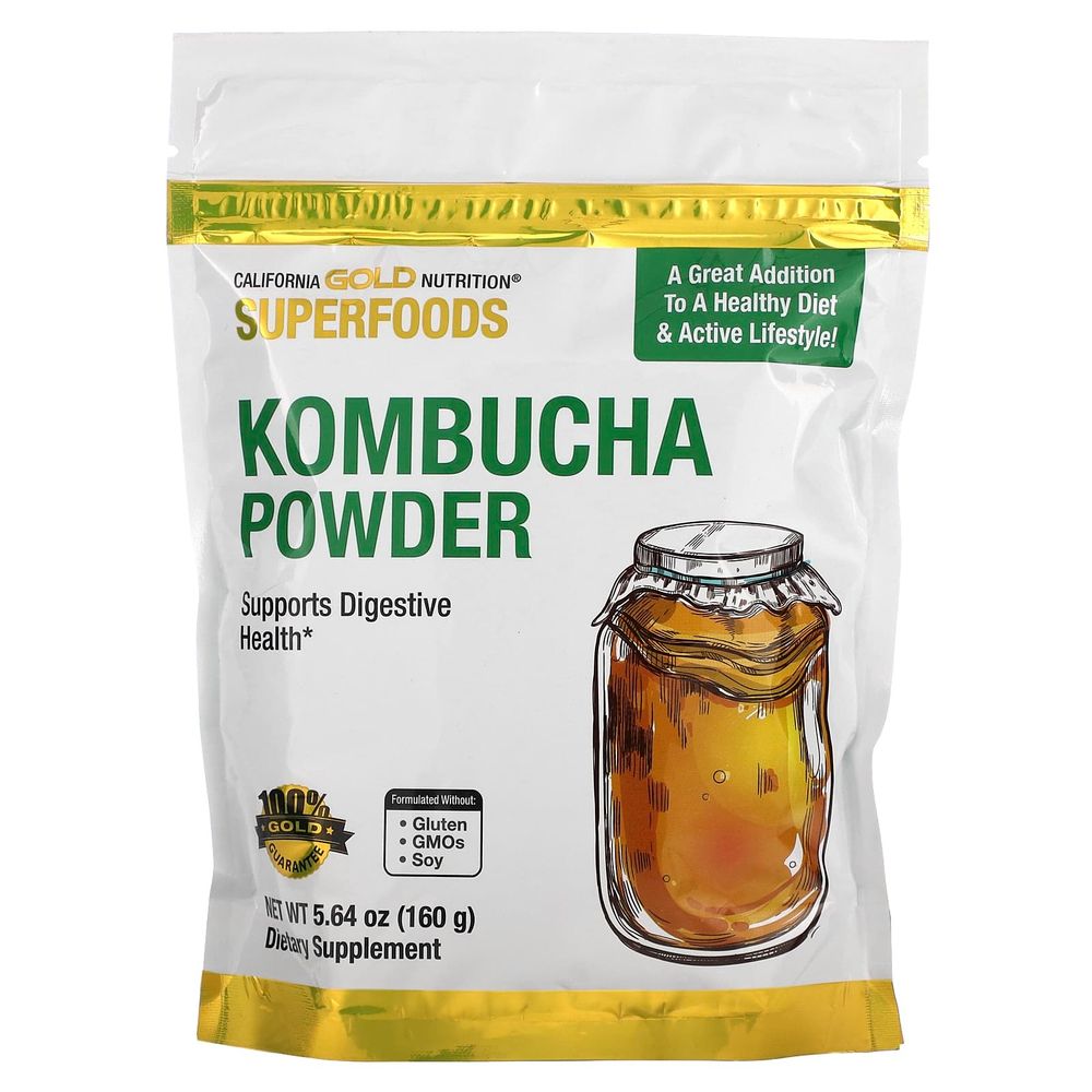 California Gold Nutrition, Superfoods, комбуча в порошке, без добавок, 160 г (5,64 унции)