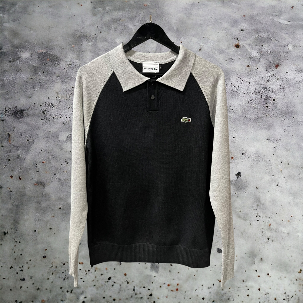 Лонгслив Lacoste • Черно-серый