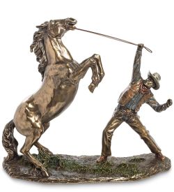 Veronese WS-882 Статуэтка «Ковбой, укрощающий лошадь»